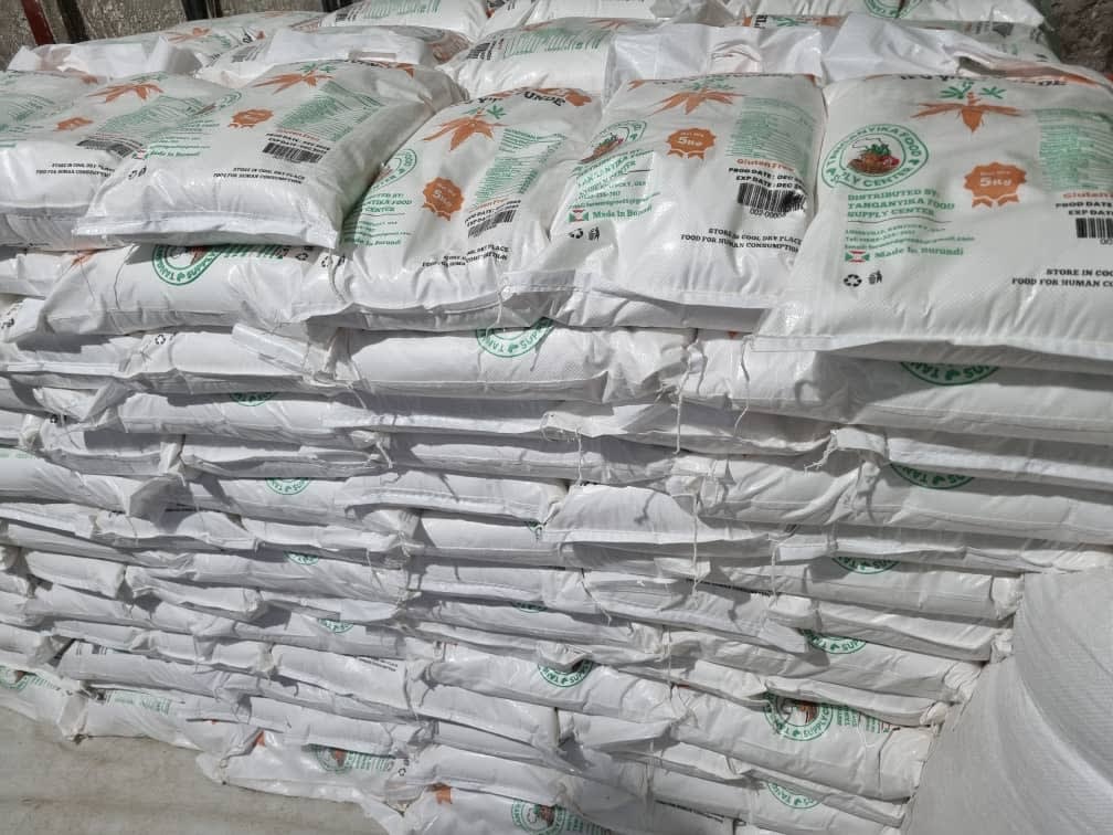 Container full of sacks